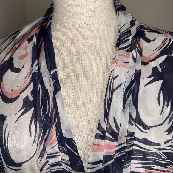 Laundry by Shelli Segal Dress Silk Mod Ikat Wrap Balloon Sleeve Mini Sz 14 EUC - Picture 3 of 12